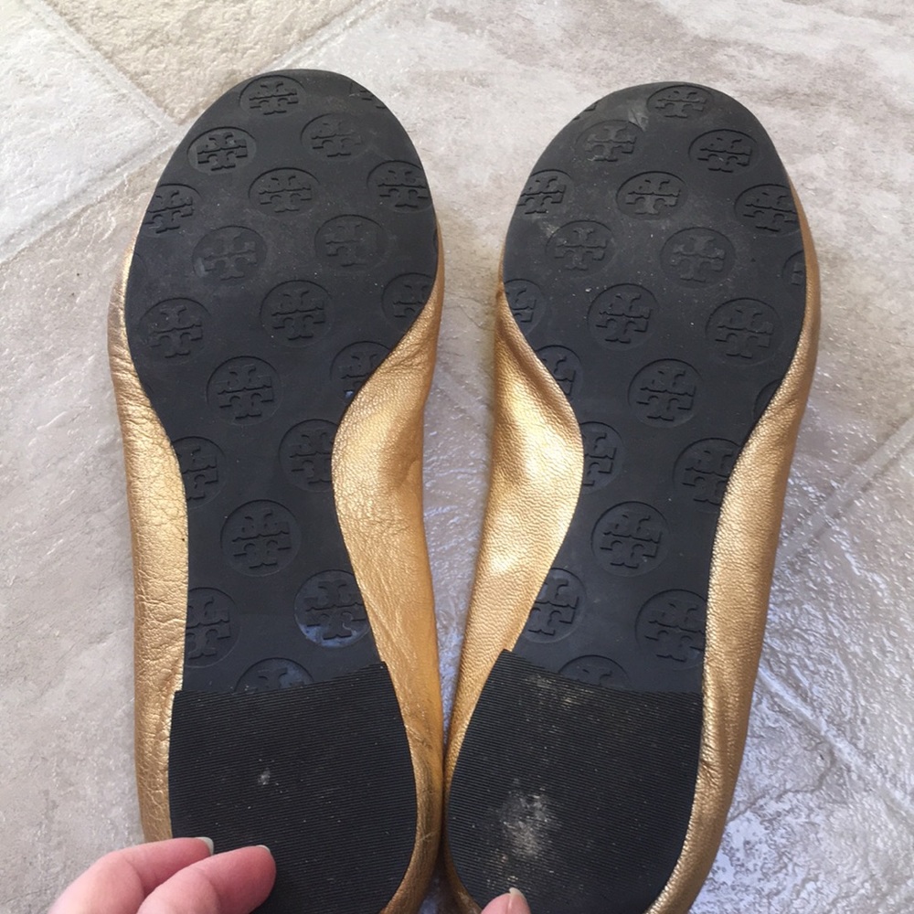 Tory Burch Gold Flats - Picture 4 of 8